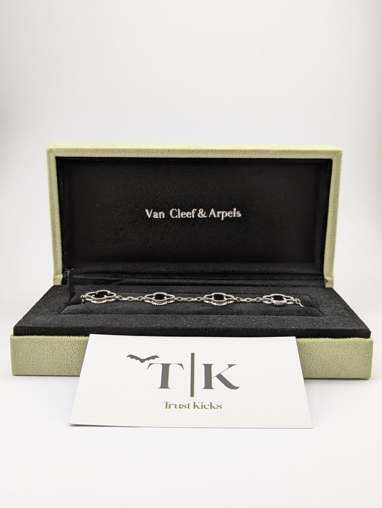 Pulso Tipo Van Cleef Plata .925 "Negro" No Full Set