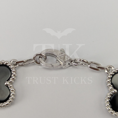 Pulso Tipo Van Cleef Plata .925 "Negro con Plateado"