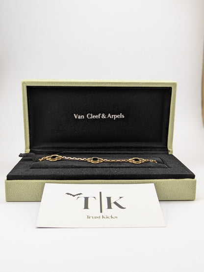 Pulso Tipo Van Cleef Baño de Oro Rosa 18k "Negro"