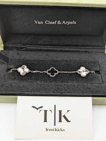 Pulso Tipo Van Cleef Plata .925 "Negro con Plateado"