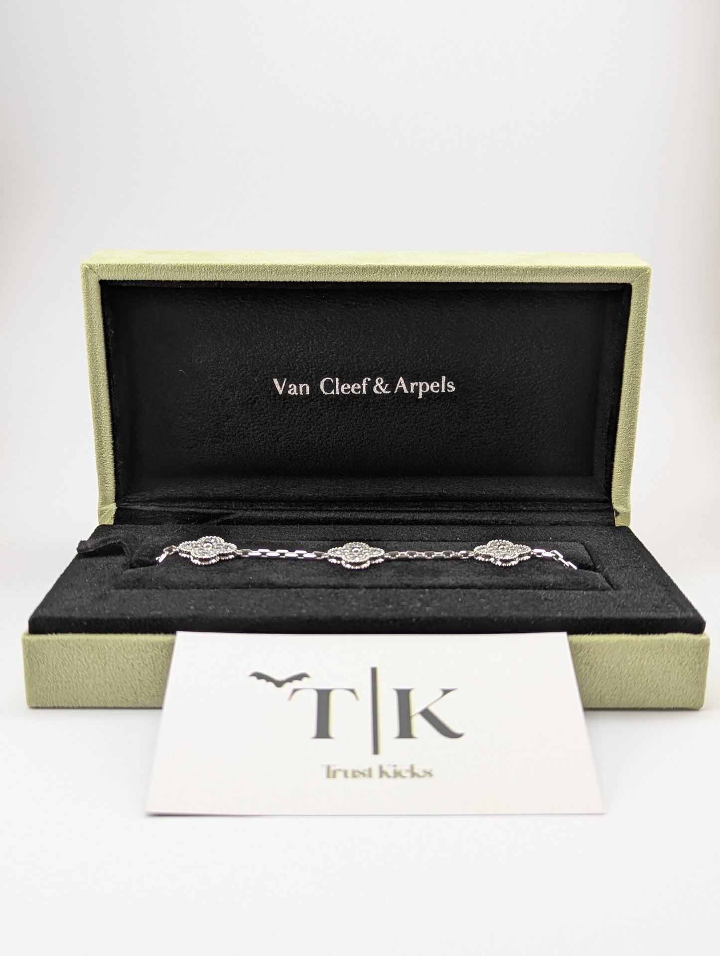 Pulso Tipo Van Cleef Plata .925 "Plateado con Zirconia"