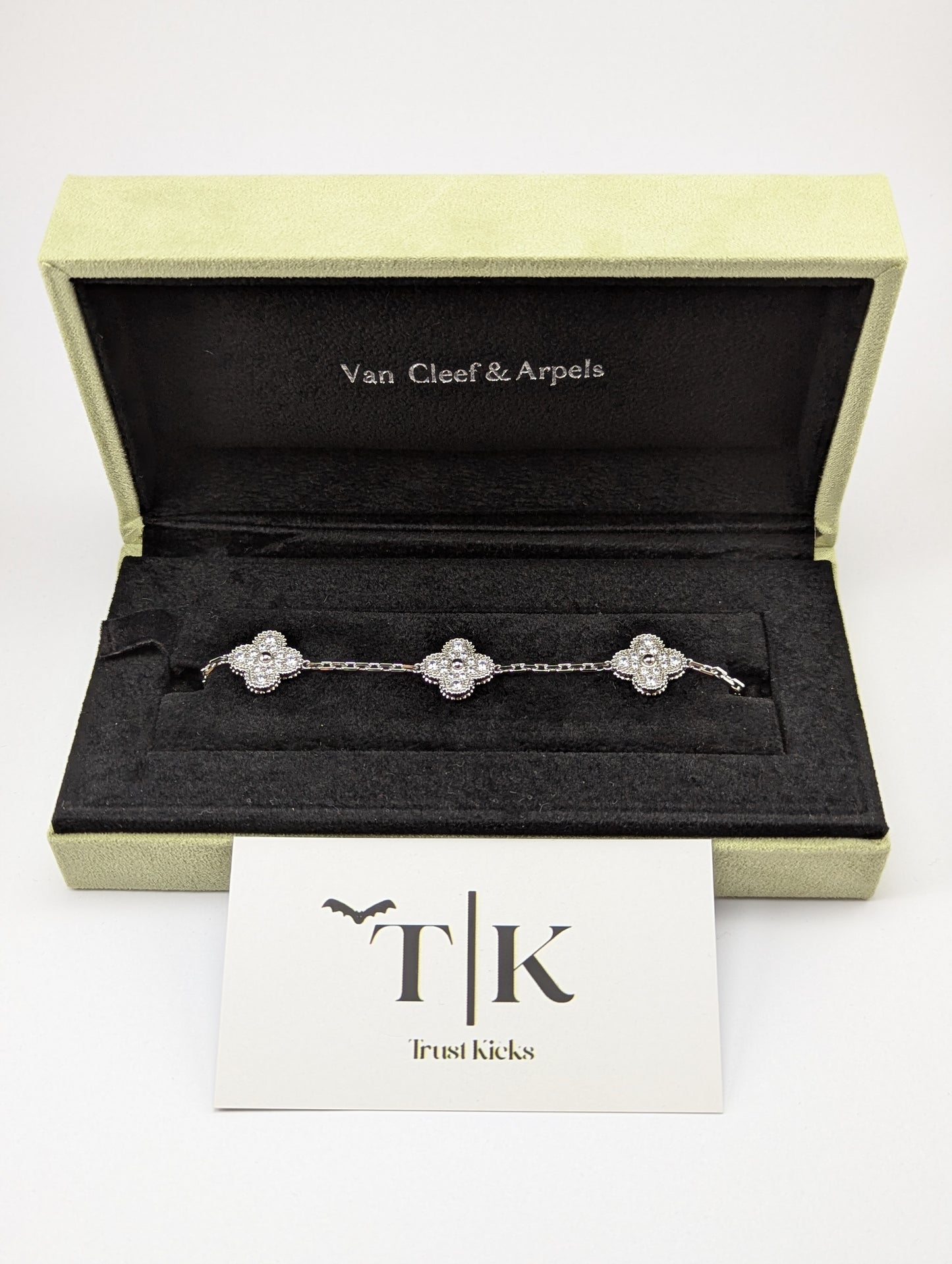 Pulso Tipo Van Cleef Plata .925 "Plateado con Zirconia"