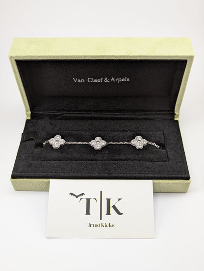 Pulso Tipo Van Cleef Plata .925 "Plateado con Zirconia"