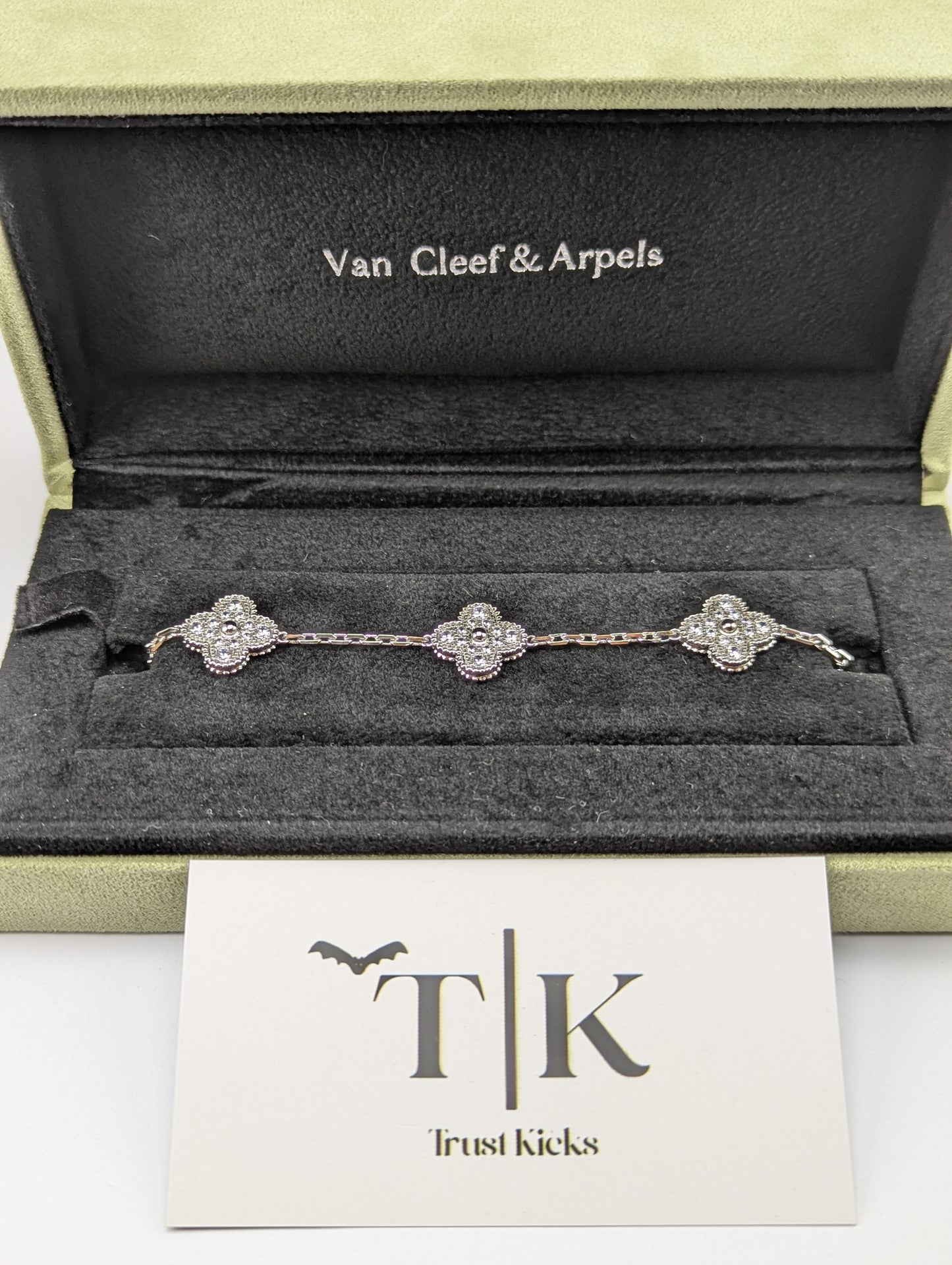 Pulso Tipo Van Cleef Plata .925 "Plateado con Zirconia"