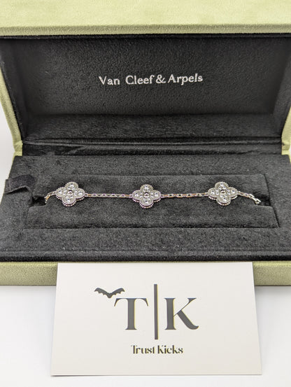 Pulso Tipo Van Cleef Plata .925 "Plateado con Zirconia"
