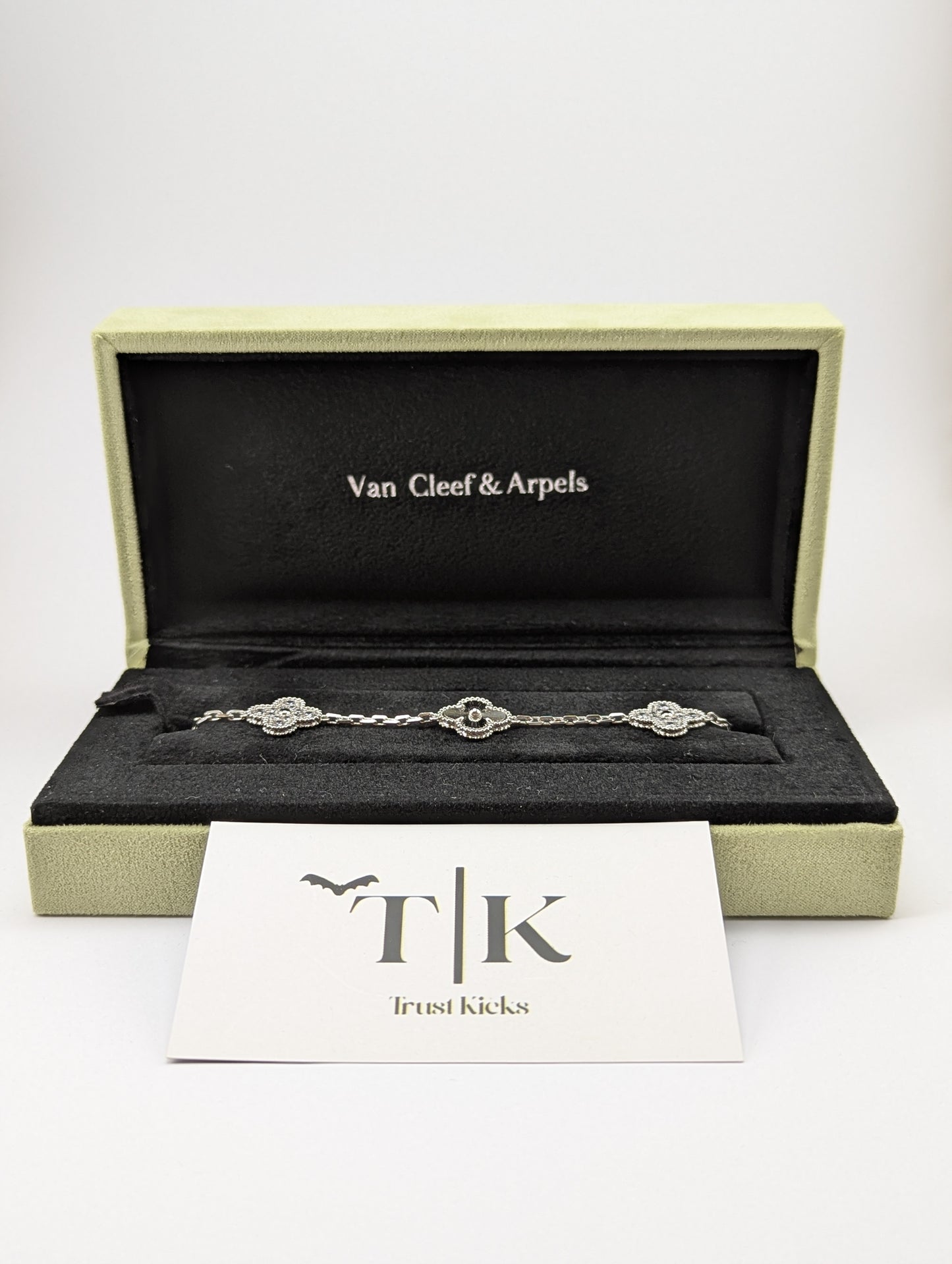 Pulso Tipo Van Cleef Plata .925 "Plata con Zirconia"