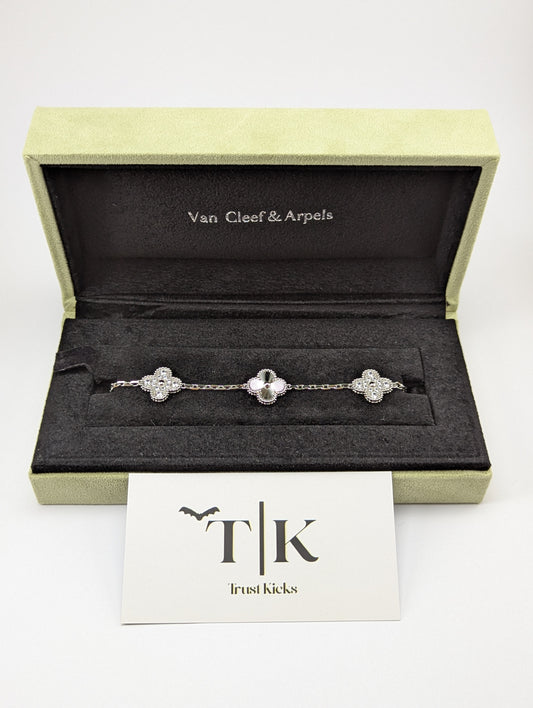 Pulso Tipo Van Cleef Plata .925 "Plata con Zirconia"