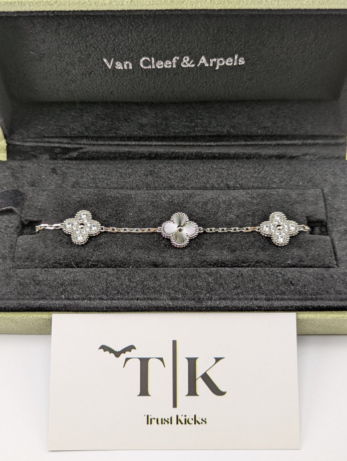Pulso Tipo Van Cleef Plata .925 "Plata con Zirconia"