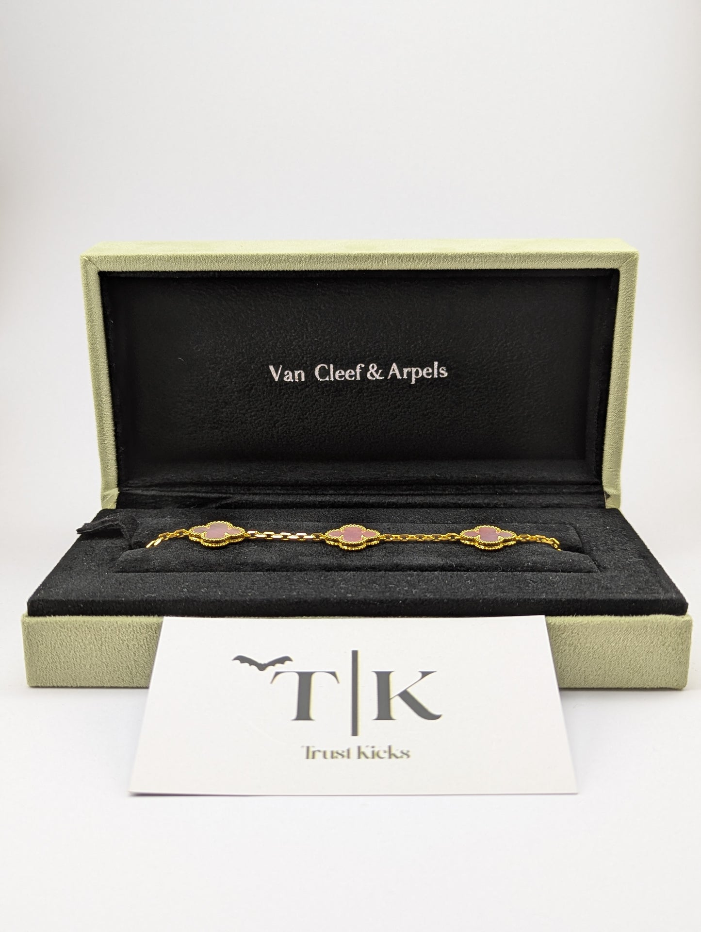 Pulso Tipo Van Cleef Baño de Oro 18k "Dorado con Rosa"