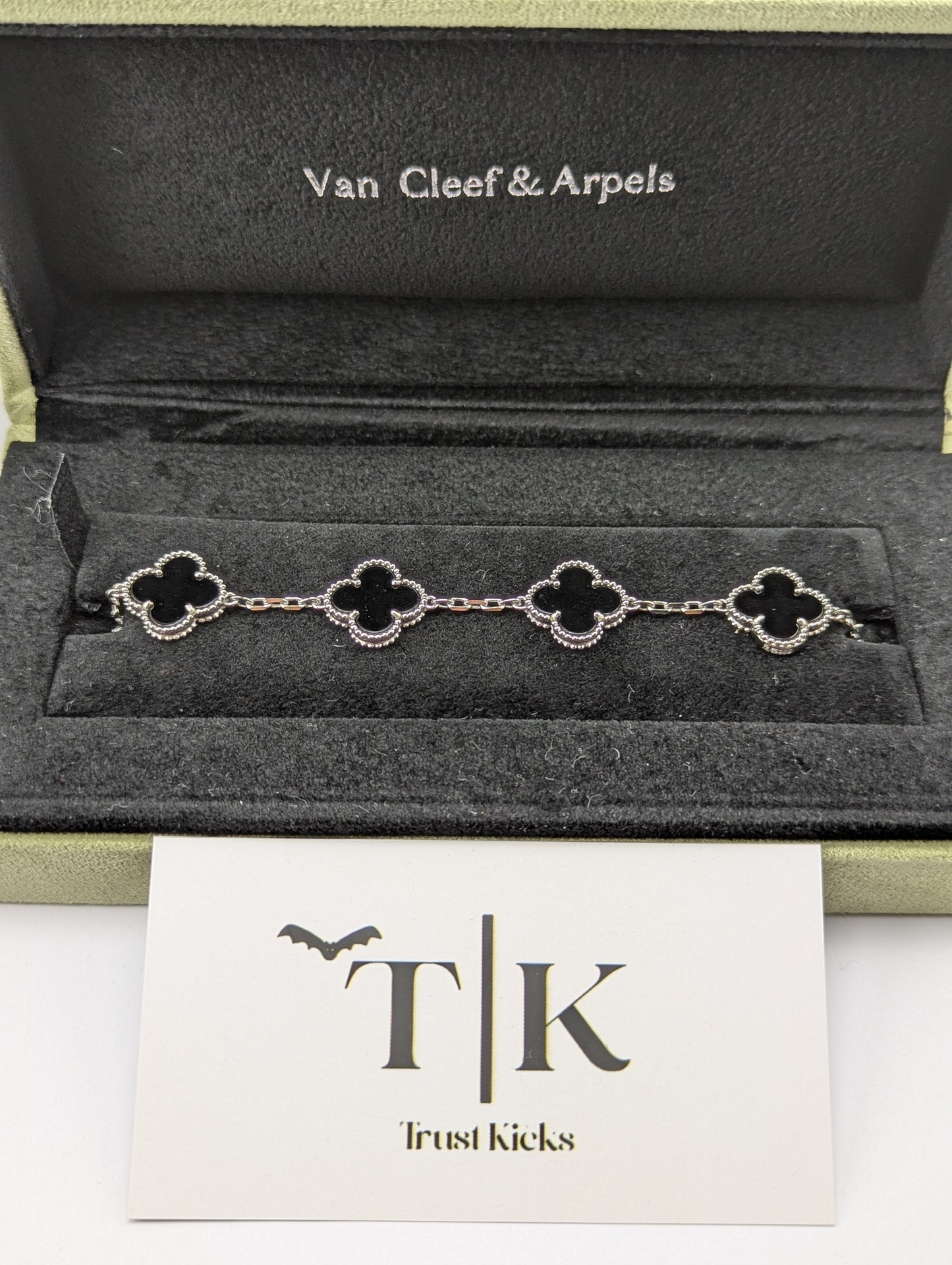 Pulso Tipo Van Cleef Plata .925 "Negro" No Full Set