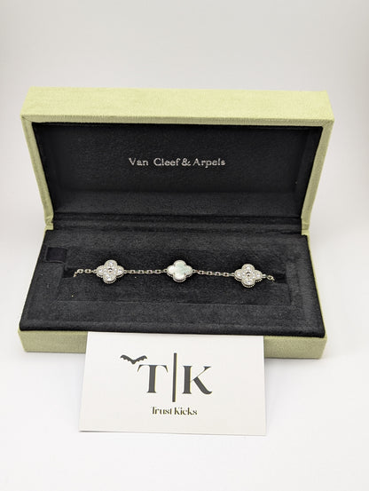 Pulso Tipo Van Cleef Plata .925 "Plateado con Zirconia"