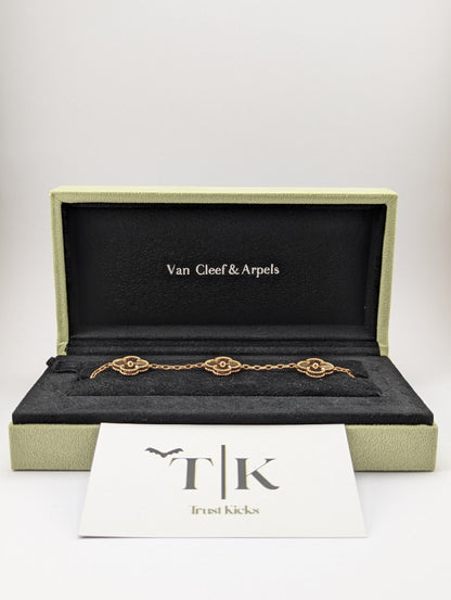 Pulso Tipo Van Cleef Baño de Oro Rosa 18k "Full Oro"
