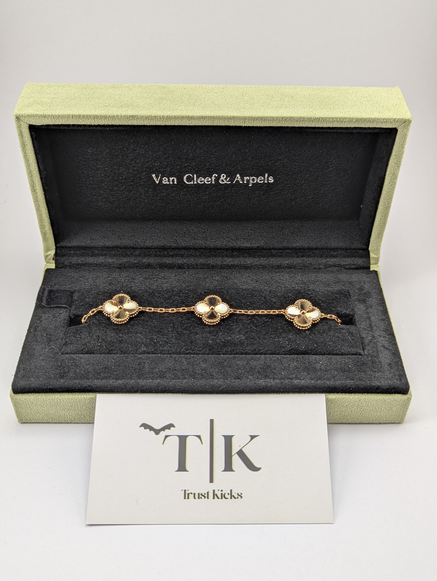 Pulso Tipo Van Cleef Baño de Oro Rosa 18k "Full Oro"