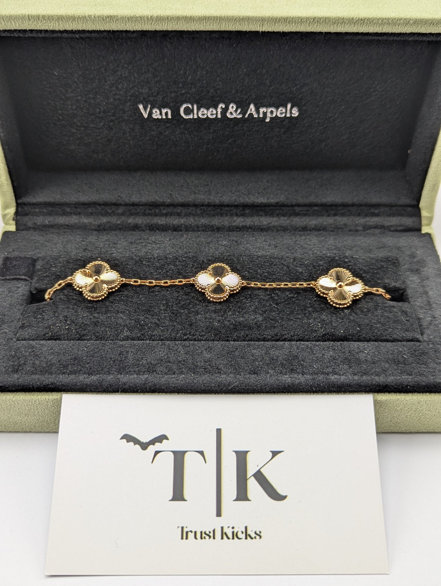 Pulso Tipo Van Cleef Baño de Oro Rosa 18k "Full Oro"