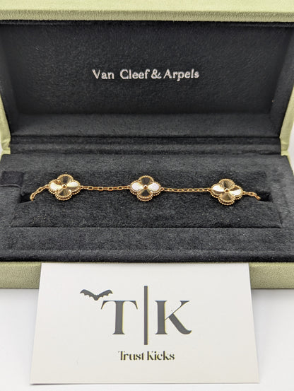 Pulso Tipo Van Cleef Baño de Oro Rosa 18k "Full Oro"