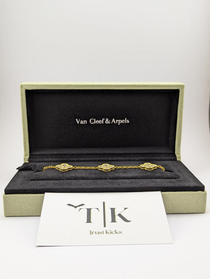 Pulso Tipo Van Cleef Baño de Oro 18k "Full Zirconia"